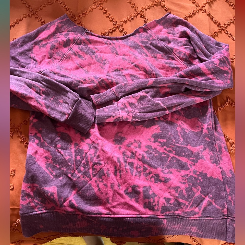 Pink and Purple Tie-Dye Sweatshirt